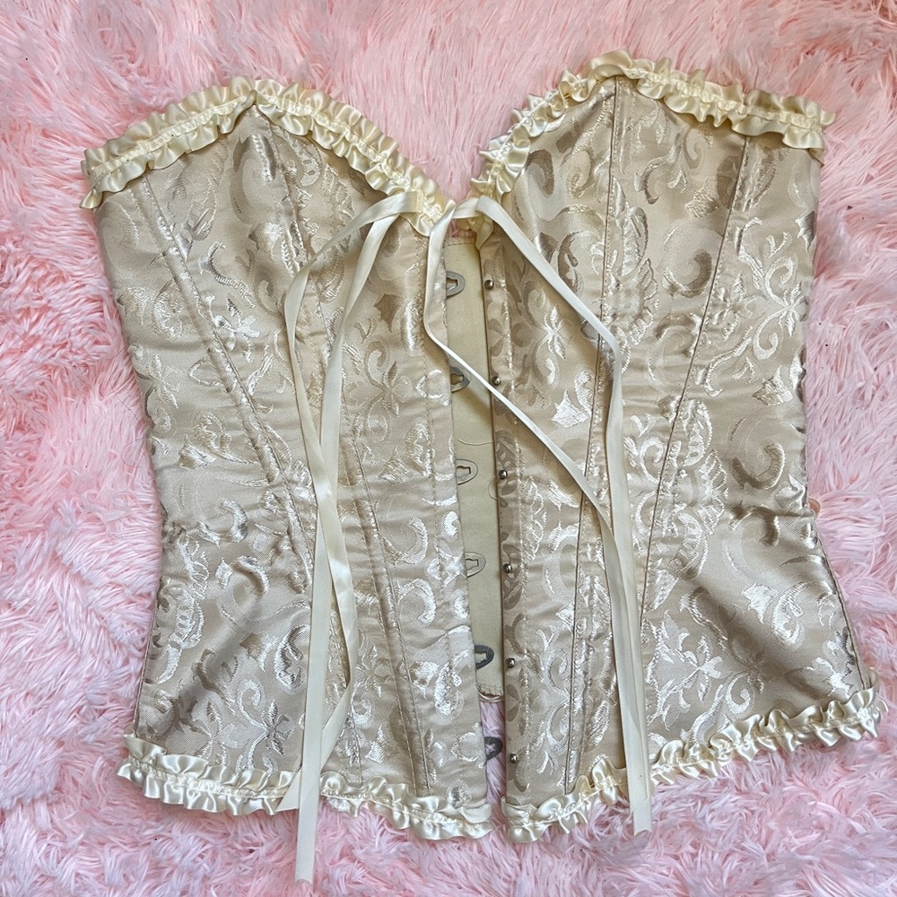 Cream beige color corset